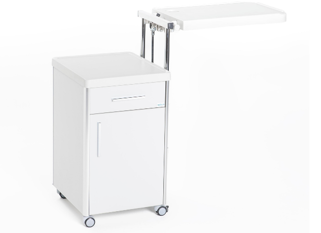 Bedside Cabinet with Overbed Table Combined